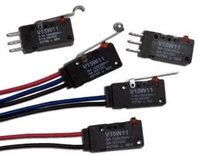 Honeywell-V15W11-WZ200-W3 Action d&rsquo;interrupteur à pression Switch Snap Action N.O./N.C. SPDT Pin Plunger 10.1A 250VAC 250VDC 74.57VA 1.96N Screw Mount Wire Lead Medical