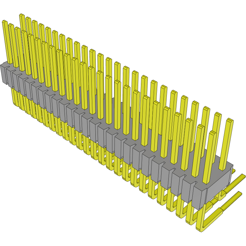 Samtec-HTMS-125-01-S-D-RA Connector Headers and PCB Receptacles Conn Unshrouded Header HDR 50 POS 1.27mm Solder RA Side Entry Thru-Hole Tube