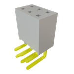 Conn Socket Strip SKT 6 POS 2.54mm Solder RA Side Entry Thru-Hole Layer