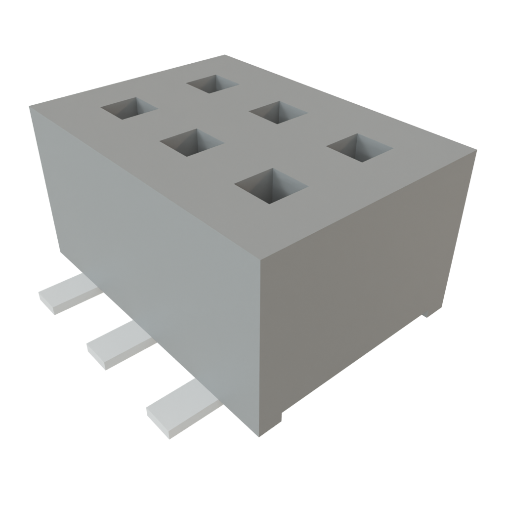 Samtec-CLP-103-02-F-D Steckverbinderleisten und Leiterplattenbuchsen Conn Socket Strip SKT 6 POS 1.27mm Solder ST Top Entry SMD TIGER CLAW™ Bag