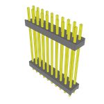 Conn Board Stacker HDR 20 POS 2.54mm Solder ST Thru-Hole Bulk