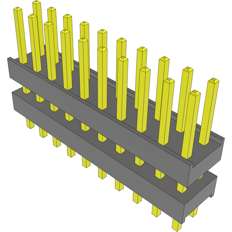 Samtec-DW-10-15-L-D-280 连接器插头及 PCB 插座 Conn Board Stacker HDR 20 POS 2.54mm Solder ST Top Entry Thru-Hole Bulk