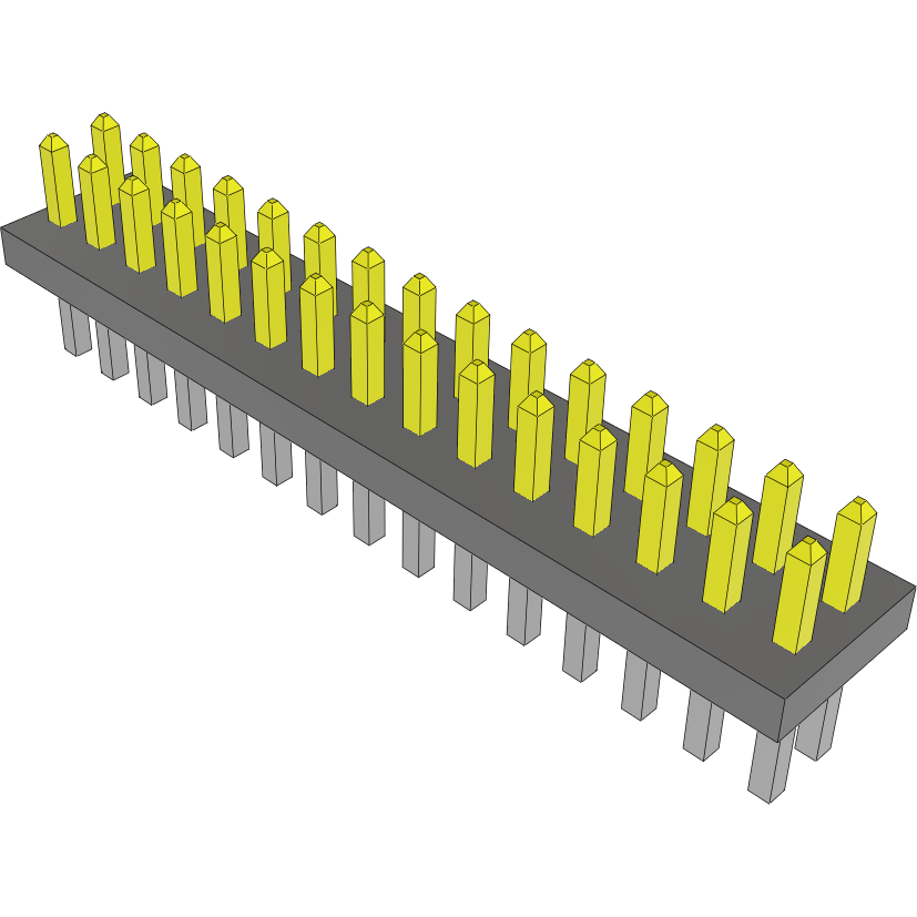 Samtec-FTS-115-02-F-D Cabezales del conector y receptáculos PCB Conn Unshrouded Header HDR 30 POS 1.27mm Solder ST Top Entry Thru-Hole Tube