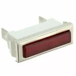Panel Mount Indicator Rectangle Neon 125V Tab 1/4 Red