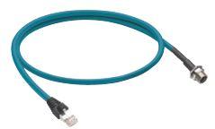 Lumberg-0985 656 104/1M Andere Kabelbaugruppen Cable Assembly Cat 5e 1m 24AWG RJ-45 to M12 Circular 8 to 8 POS F-M