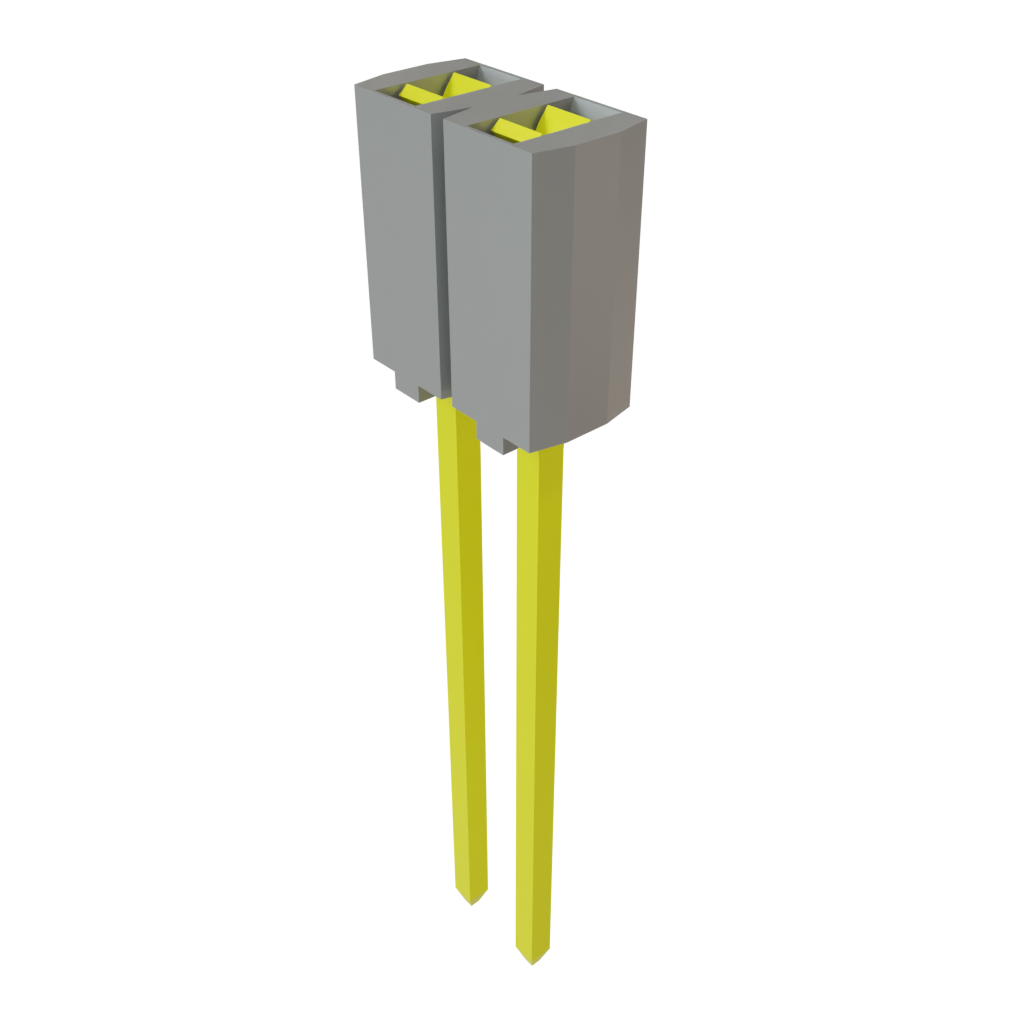 Samtec-SSA-102-W-G 连接器插头及 PCB 插座 Conn Socket Strip SKT 2 POS 2.54mm Solder ST Top Entry Thru-Hole Bulk