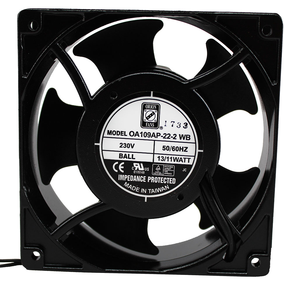 ORION FANS-OA109AP-22-2WB Gebläse und Lüfter AC Fan Axial Ball Bearing 230V 200V to 250V 75CFM/70CFM 35dB 119.5 X 119.5 X 38.5mm Middle Speed