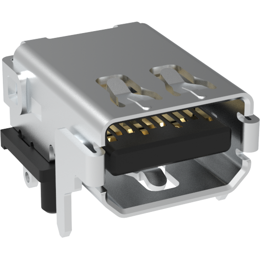 Amphenol Communications Solutions-G46M2023201AWEU Steckverbinder für Audio und Video Conn Mini Display Port RCP 20 POS 0.6mm/(0.55mm/1)mm Solder RA SMD/Thru-Hole 20 Terminal 1 Port Tube