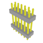Conn Board Stacker HDR 12 POS 2mm Solder ST Top Entry Thru-Hole Bulk