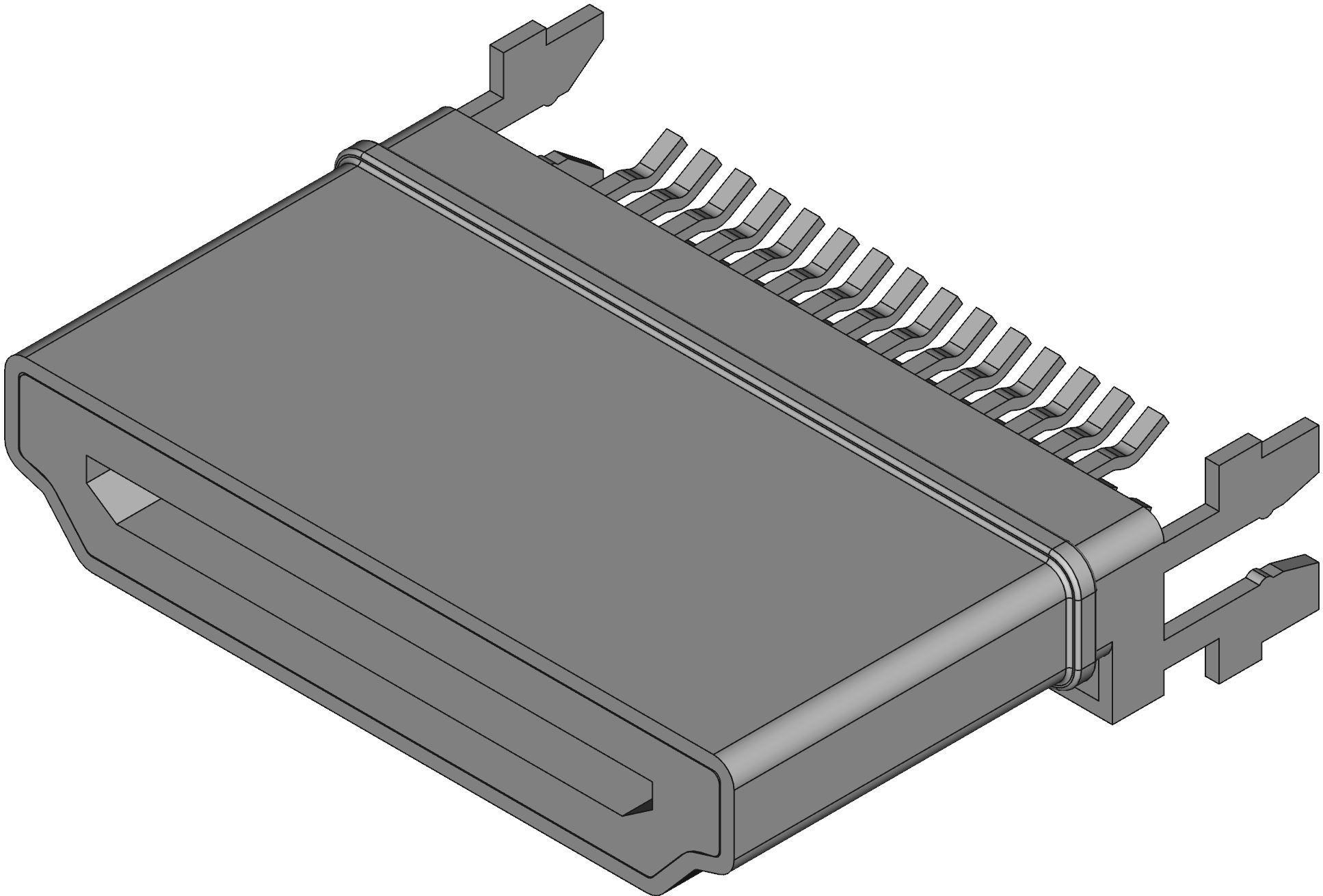 Samtec-HDMP-19-01-S-EM Steckverbinder für Audio und Video Conn HDMI PL 19 POS 0.5mm Solder ST Edge Mount 19 Terminal 1 Port Tray