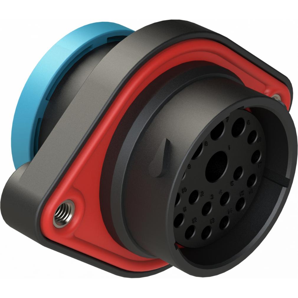 Amphenol-AHDP02-24-18SR-BRA Conector circular Conn Circular SKT 18 POS ST Panel Mount 18 Terminal 1 Port Box