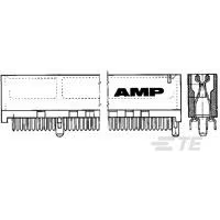 TE Connectivity-5650181-1 Estremità scheda connettore Conn Card Edge SKT 112 POS 1.27mm Solder ST Thru-Hole Box