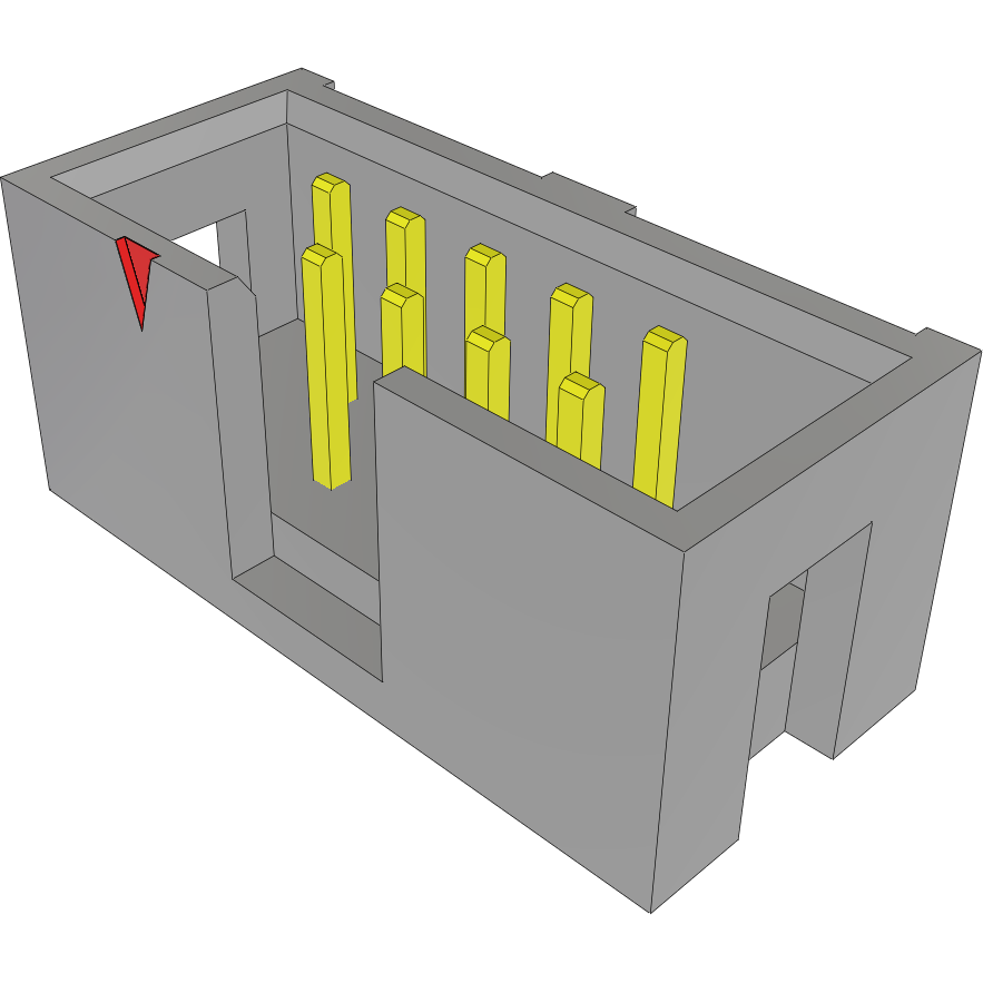 Samtec-HTST-105-01-G-D-01 Cabezales del conector y receptáculos PCB Conn Shrouded Header (4 Sides) HDR 10 POS 2.54mm Solder ST Top Entry Thru-Hole Bulk
