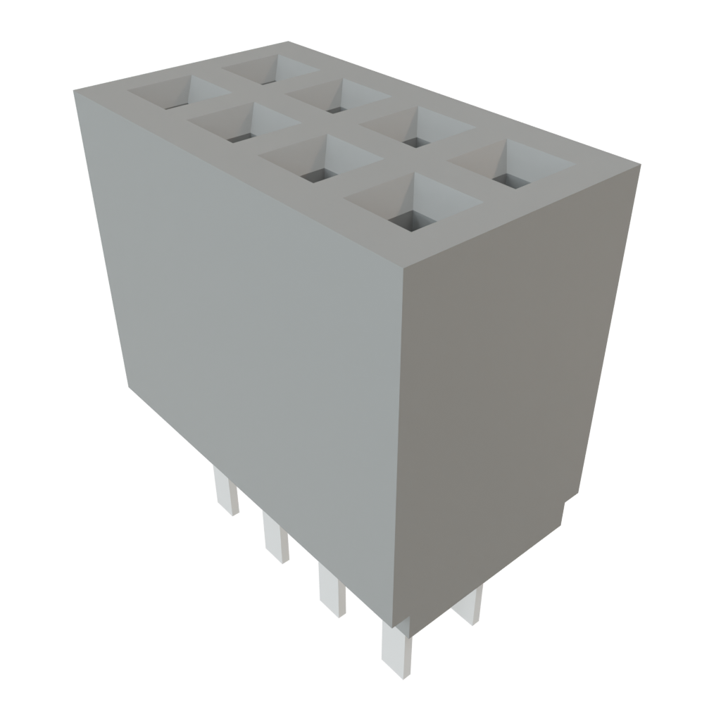 Samtec-SFMC-104-03-S-D Piastre connettori e prese PCB Conn Socket Strip SKT 8 POS 1.27mm Solder ST Top Entry Thru-Hole TIGER EYE™ Tube