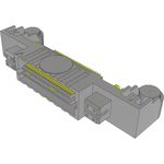 Conn Micro High Speed Socket Strip SKT 8Power/52Signal POS 6.35mm/0.635mm Solder RA Side Entry SMD/Thru-Hole Tray