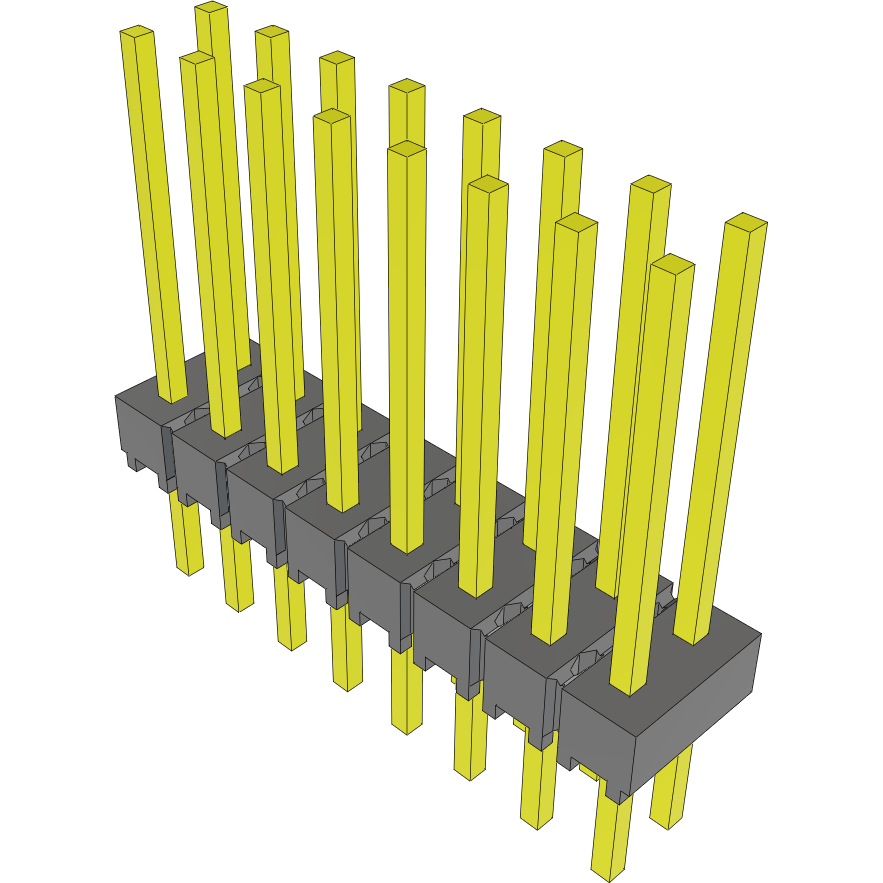 Samtec-MTSW-108-09-L-D-460 Piastre connettori e prese PCB Conn Unshrouded Header HDR 16 POS 2.54mm Solder ST Top Entry Thru-Hole Bulk