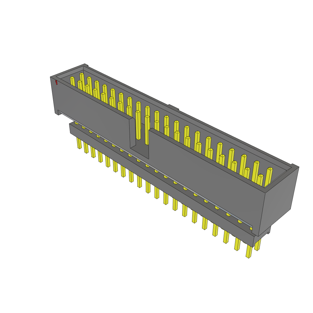 Samtec-ZSS-120-02-S-D-560 Steckverbinderleisten und Leiterplattenbuchsen Conn Elevated Shrouded Header HDR 40 POS 2.54mm Solder ST Top Entry Thru-Hole Layer