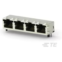 TE Connectivity-5406552-1 Raccordement téléphone et télécom Conn RJ-45 F 32 POS 1.02mm Solder RA Thru-Hole 48 Terminal 4 Port Cat 5 Carton