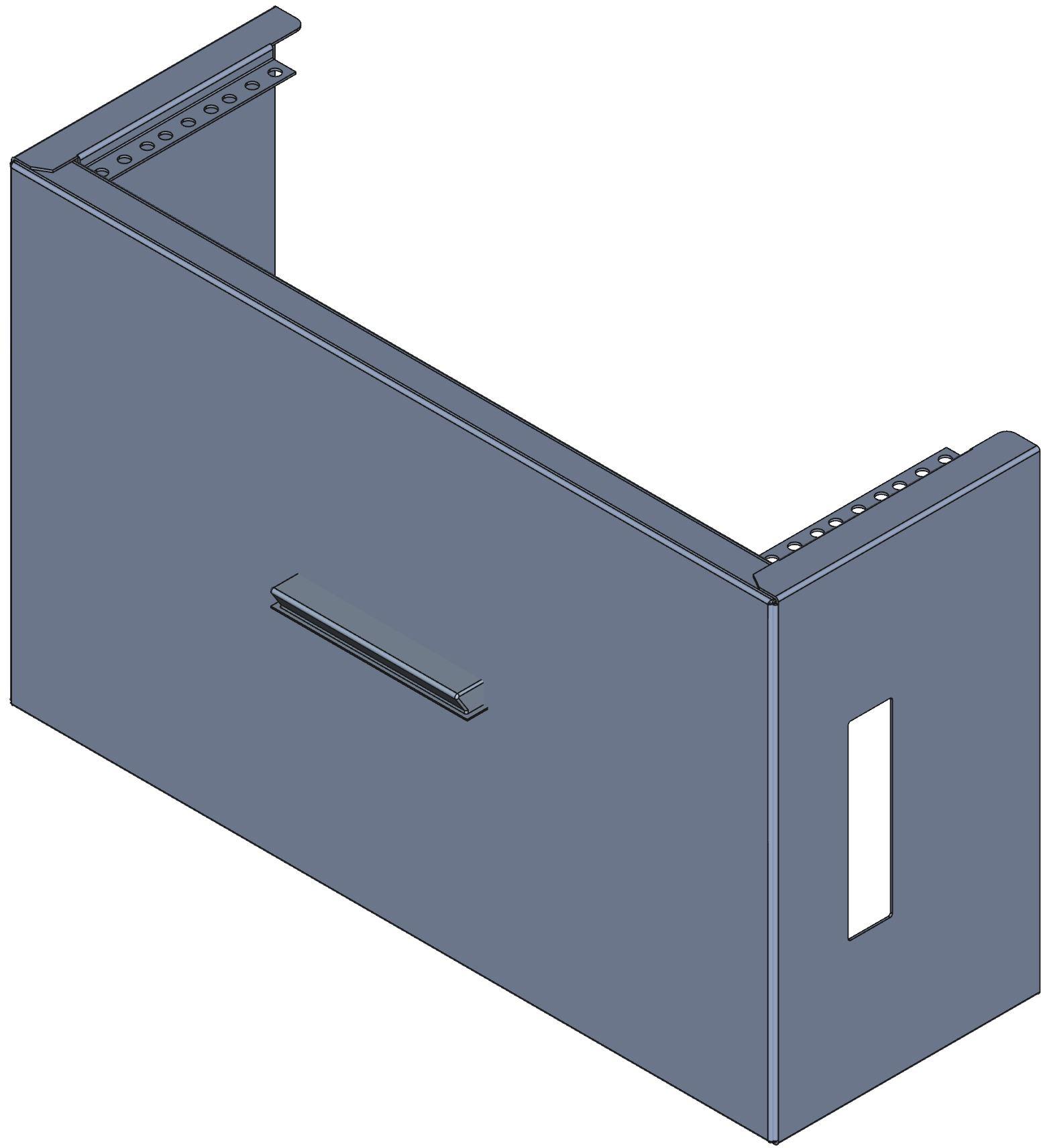 Hammond Manufacturing-RCBS1900513BK1  Black Steel Rack Mount Top Rack Cabinet