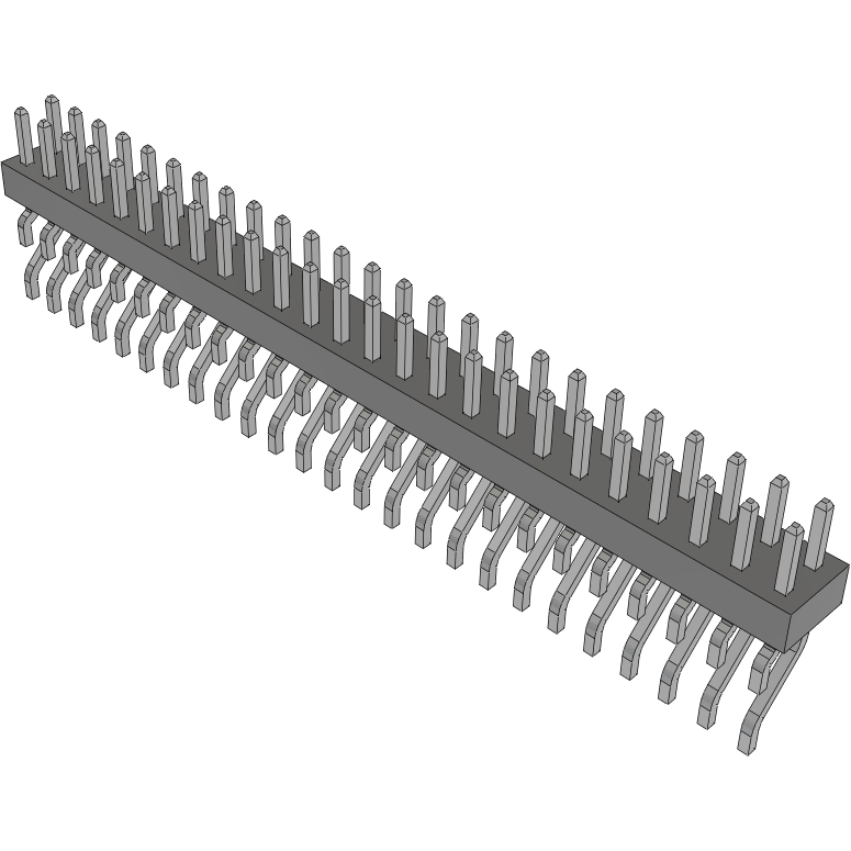 Samtec-MMT-125-01-T-DH Embases de raccordement et réceptacles PCB Conn Unshrouded Header HDR 50 POS 2mm Solder RA Side Entry SMD Tube