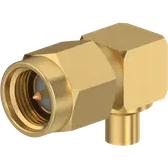 HUBER+SUHNER-84018309 Connector RF Conn SMA 0Hz to 18GHz 50Ohm Solder RA Cable Mount PL Gold Over Nickel Individual