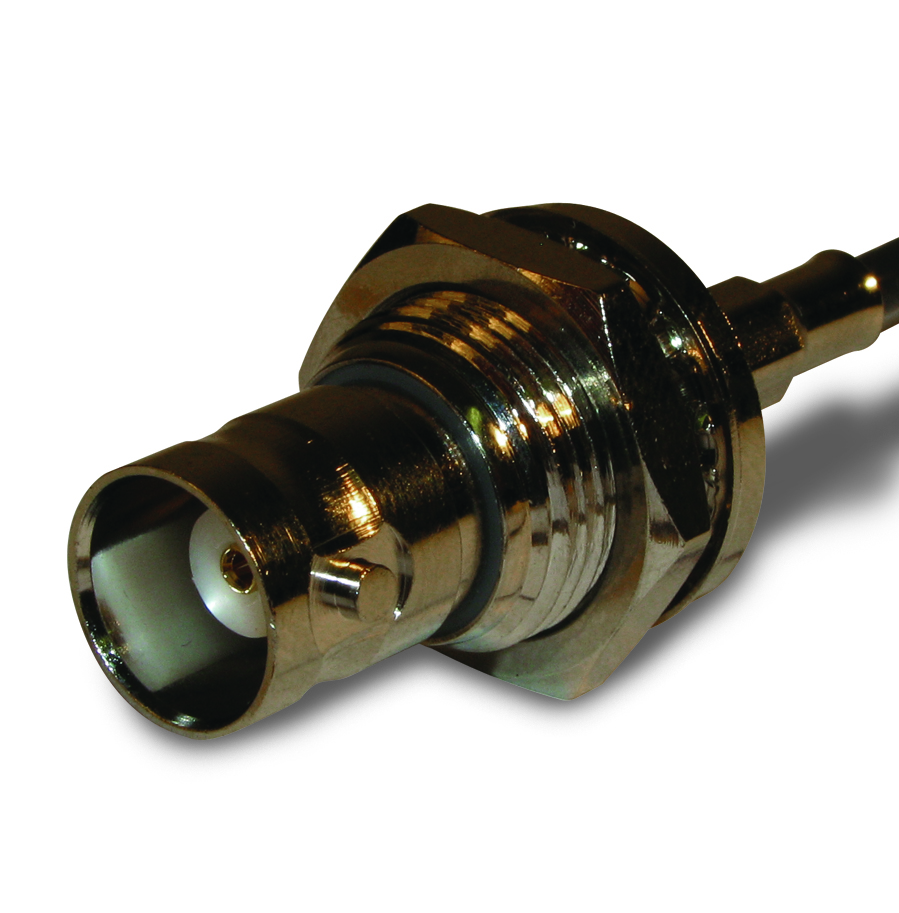 Amphenol RF-112252 Conector RF Conn BNC 0Hz to 4GHz 50Ohm Crimp ST Panel Mount F Gold