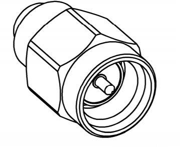 Radiall-R191841001W RF-Steckverbinder Conn SMA-SMP Adapter 0Hz to 18GHz 50Ohm ST M/M Gold Over Nickel Standard