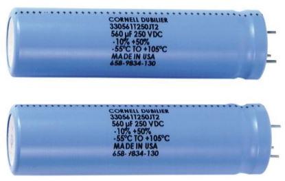 Illinois Capacitor-330561T250JT2 铝电容器 Cap Aluminum Lytic 560uF 250V -10% to 50% (25.8 X 92.7mm) Radial 0.202 Ohm 3.01A 10000h 105°C