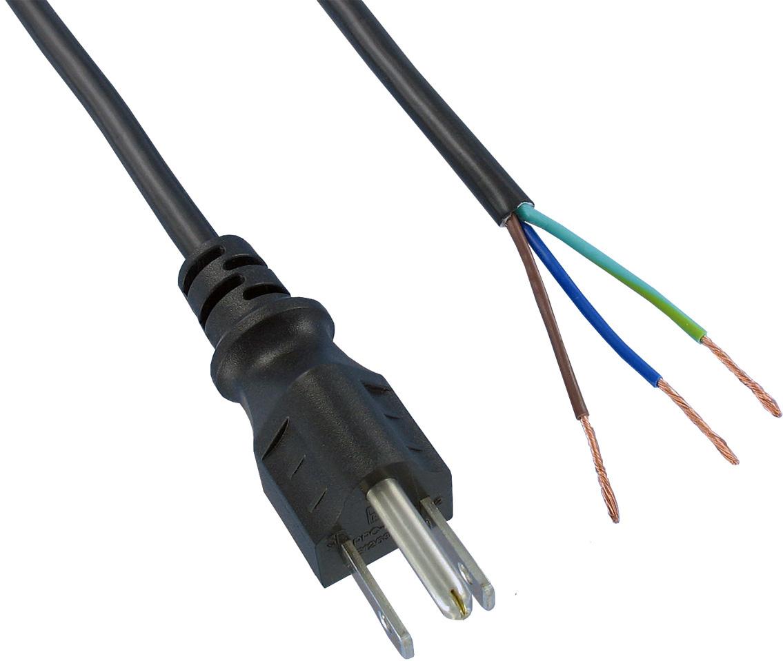 Qualtek Electronics-211011-01 Cable Assembly AC Power Cable Assembly AC Power 1.828m NEMA 5-15P 3 POS M 18AWG