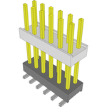 Conn Board Stacker HDR 12 POS 2.54mm Solder ST Top Entry SMD Tube