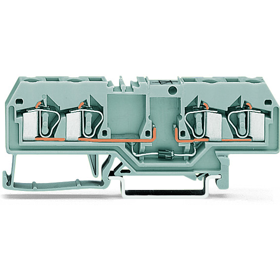 WAGO-281-665/281-401 Blocchi terminali connettore Conn Terminal Block 4 POS Spring Clamp DIN Rail Box