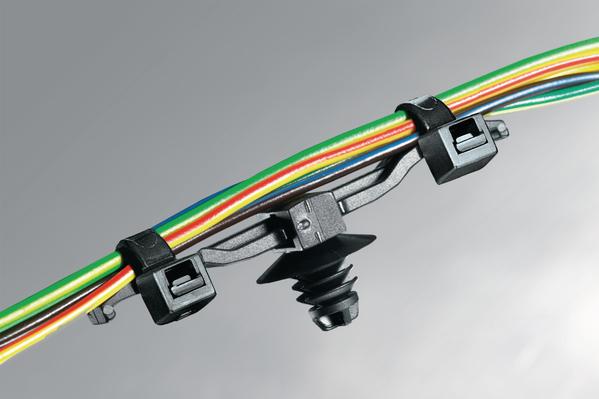 HellermannTyton-151-02901 null Cable Management, Tape Clip Polyamide 6/6 Black Screw Mount Bag