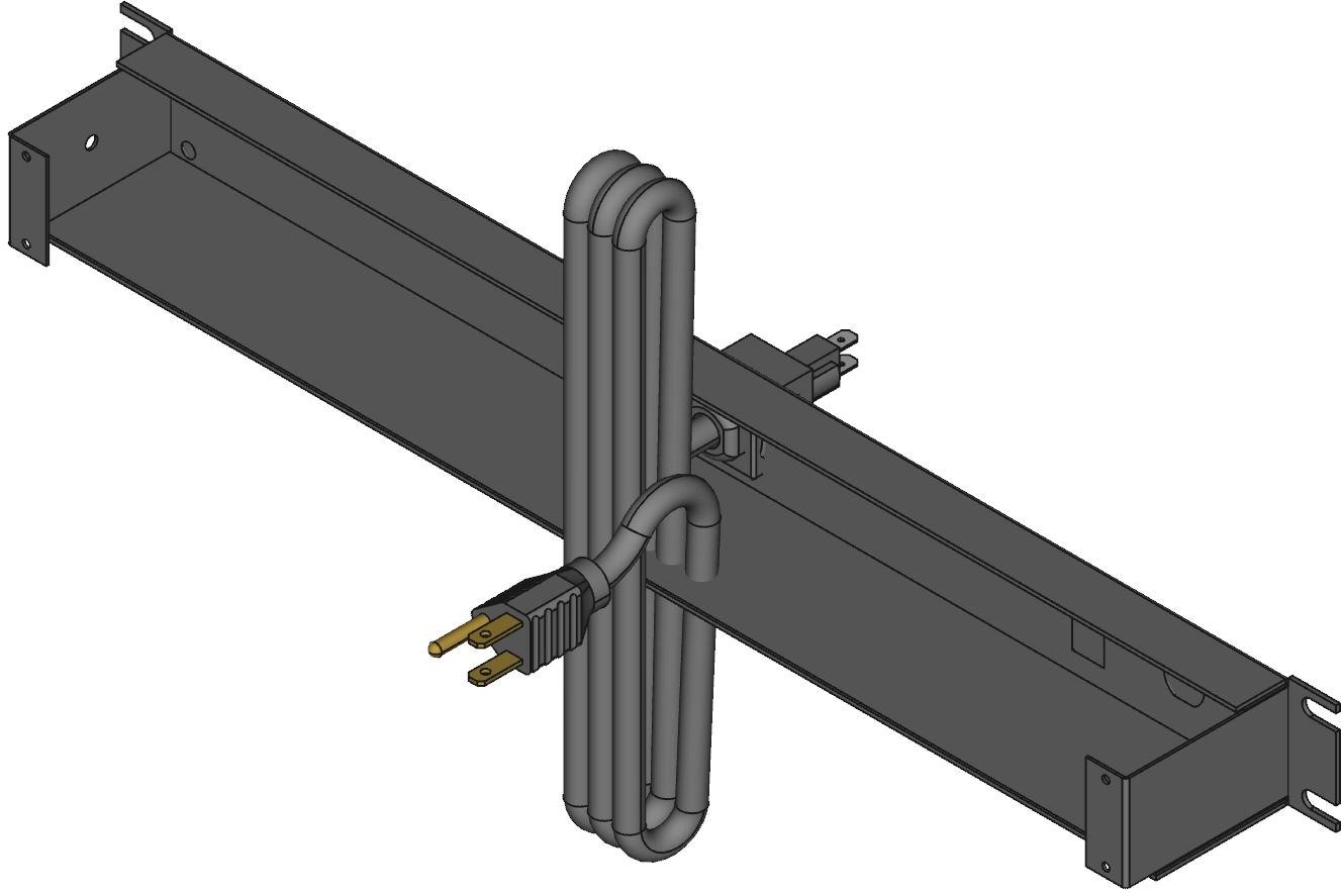 Hammond Manufacturing-1583H8A1 Stromverteilungseinheit PDU Basic/Switched 125V 15A Horizontal Rack Mount