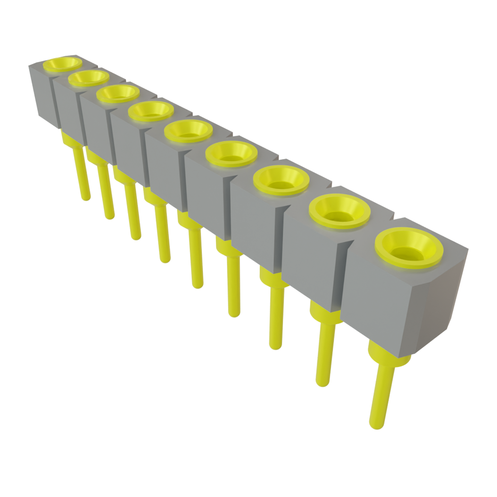 Samtec-SS-109-G-2 Piastre connettori e prese PCB Conn Socket Strip SKT 9 POS 2.54mm Solder ST Top Entry Thru-Hole Tube