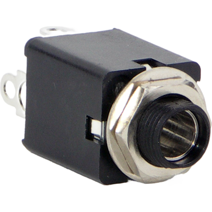 Switchcraft-MN112BX Connector Audio and Video Conn 1/4" Phone Jack F 3 POS Solder Lug ST Panel Mount 3 Terminal 1 Port