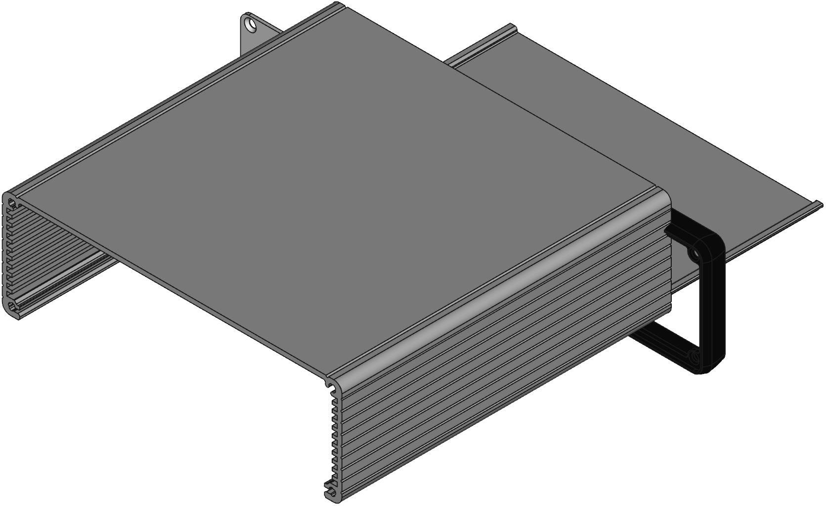 Hammond Manufacturing-1455T1601BU Kästen, Gehäuse und Gestelle Blue Aluminum Wall Mount Extruded Enclosure