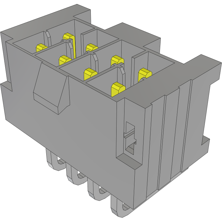 Samtec-IPL1-104-01-L-D-RE1-K Steckverbinderleisten und Leiterplattenbuchsen Conn Wire to Board HDR 8 POS 2.54mm Solder RA Side Entry Thru-Hole Mini Mate® Tube