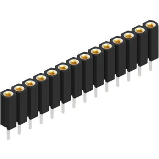 Fischer Elektronik-BL 5 14 Steckverbinderleisten und Leiterplattenbuchsen Conn Socket Strip SKT 14 POS 2.54mm Solder ST Thru-Hole