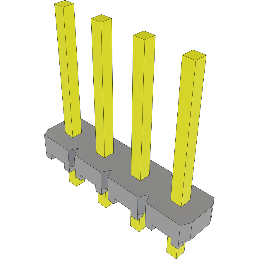 Samtec-MTLW-104-07-T-S-290 Connector Headers and PCB Receptacles Conn Unshrouded Header HDR 4 POS 2.54mm Solder ST Top Entry Thru-Hole Bulk
