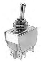 Apem Components-647HK Interruptor de palanca Switch Toggle Mom OFF Mom DPDT Round Lever Screw 15A 400VAC 25VDC Panel Mount with Threads