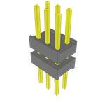 Conn Board Stacker HDR 6 POS 2.54mm Solder ST Top Entry Thru-Hole Bulk