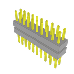 Conn Board Stacker HDR 20 POS 2mm Solder ST Top Entry Thru-Hole Bulk