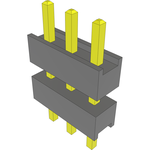 Conn Board Stacker HDR 3 POS 2.54mm Solder ST Top Entry Thru-Hole Bulk