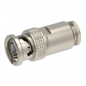 Radiall-R605004000 RF-Steckverbinder Conn Coaxial 0Hz to 0.5GHz 78Ohm Clamp ST Cable Mount PL Silver