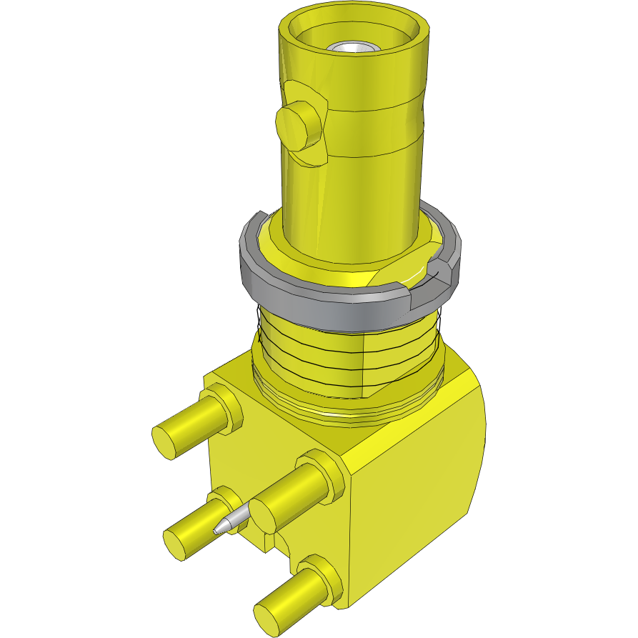 Samtec-HDBNC-J-P-HF-RA-BH3 Raccordement FR 75 Ohm High-Density BNC Jack, Through-hole