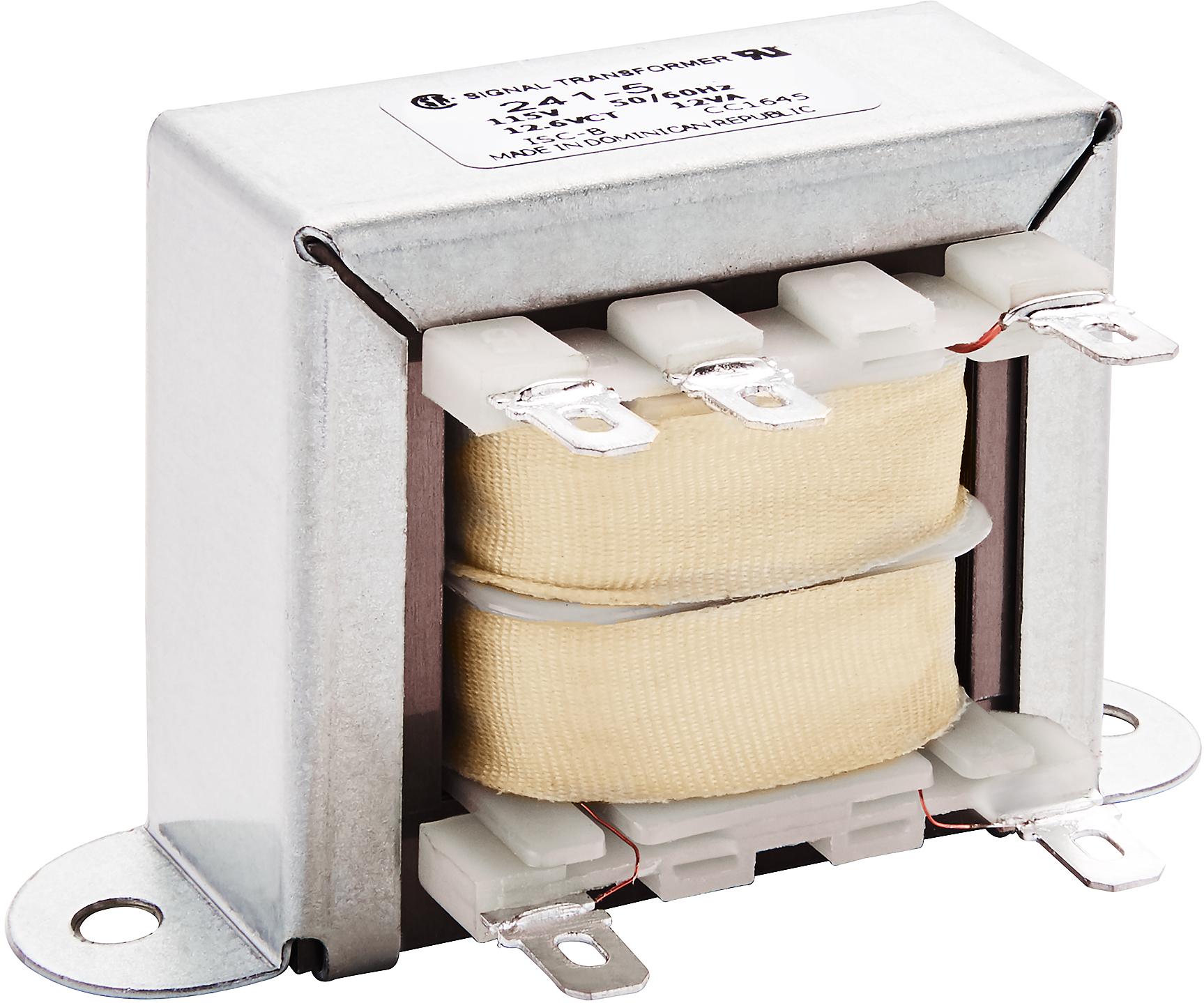 Signal Transformer-24-1510 Transformateur électrique Power Transformer 2500Vrms 12VA 5 Terminal Quick Connect/Solder Lug Flange Mount