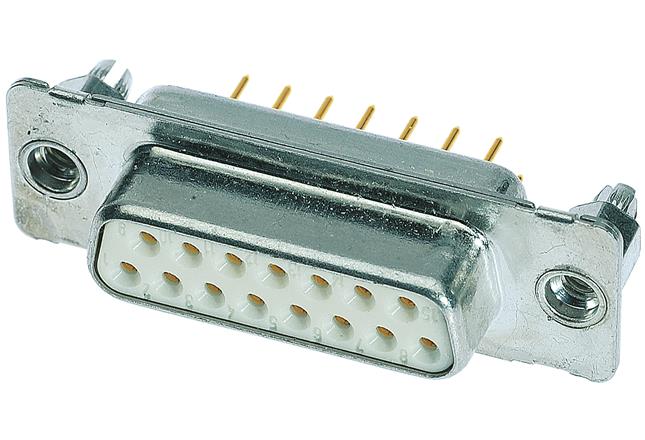 HARTING-09641127215 Conector D-subminiatura Conn D-Sub F 9 POS 1.37mm Solder ST Thru-Hole 9 Terminal 1 Port