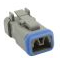 Bulgin Components PLC-PX0105S02GY Steckverbinder, rechteckig Conn Rectangular SKT 2 POS Crimp ST Cable Mount