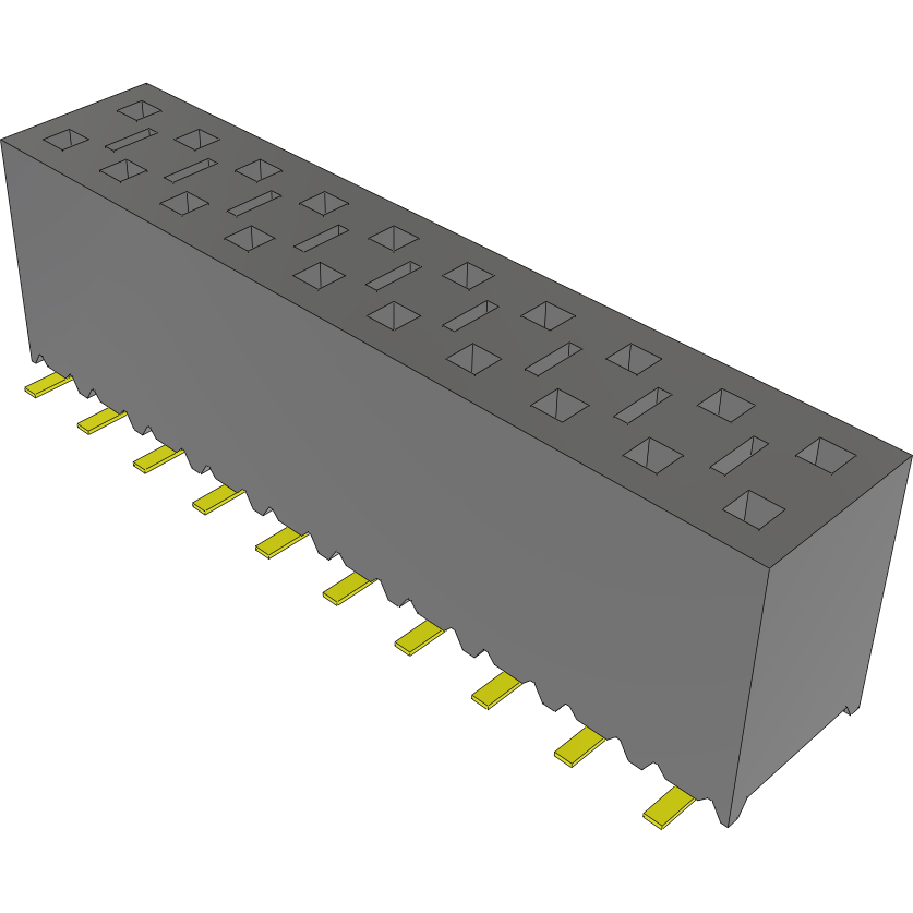 Samtec-SSM-110-S-DV Steckverbinderleisten und Leiterplattenbuchsen Conn Socket Strip SKT 20 POS 2.54mm Solder ST Top Entry SMD Tube