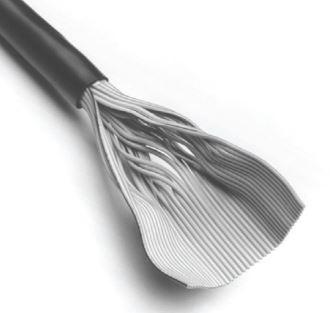 3M-3896/30 Kabel, Flach Round Flat Cable Polyvinyl Chloride 30Conductors 30AWG 6.9mm 30V Black 83.82m Box